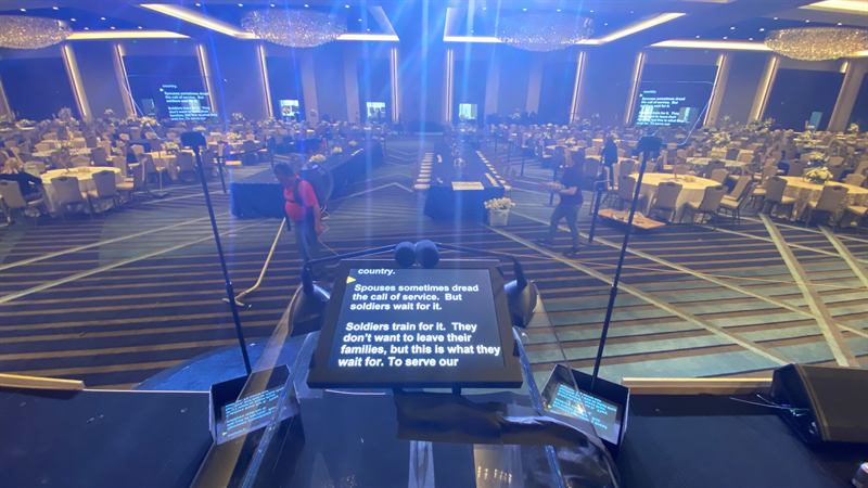 Presidential teleprompter setup by Teleprompter USA